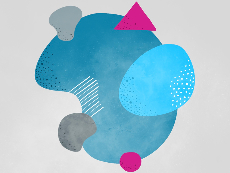 Shapes and dots procreate illustration