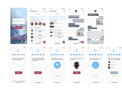 Simple chat app app design interaction design ui ux