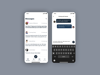 Chat App chat design interaction design ui ux