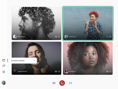 Video Chat app design interaction design ui ux