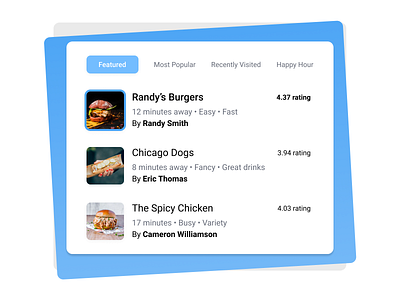 Restaurant options ui ux