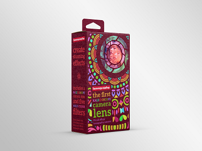 Lomography Kaleidoscope lens branding colourful illustration illustration design package design patten typography