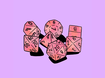 Dice, Inktober Day 11 design dice dnd drawing drawlloween dungeons and dragons illustration illustrator inktober inktober 2018 ipad pro nerd nerdy procreate