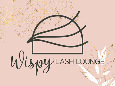 Wispy Lash Lounge Logo and Branding branding feminine logo pink