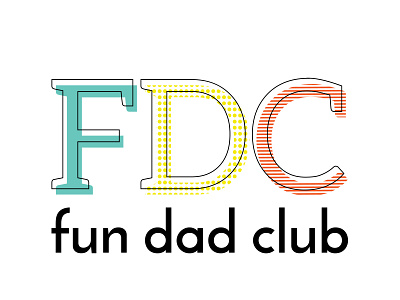 Fun Dad Club Logo branding illustrator logo