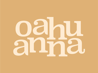 Oahu Anna Logo illustrator logo logotype tan typography
