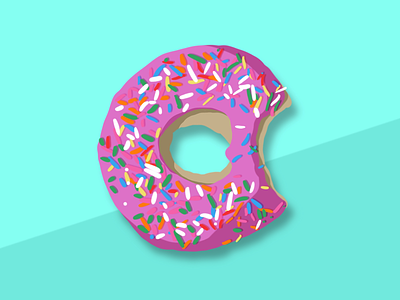 Donut Illustration donut illustration pink procreate turquoise