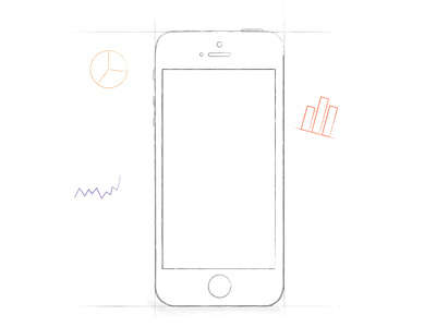Drawn iPhone hand drawn illustration iphone ui marketing website