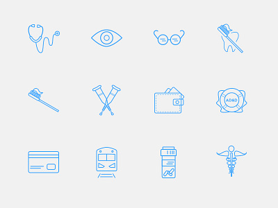 Benefit Icons analytics benefits commuter health hsa icons illustration illustrator wallet