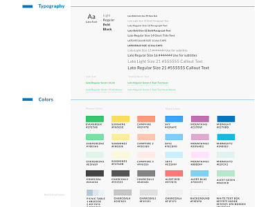 Lumity Style Guide color colors styleguide typography ui
