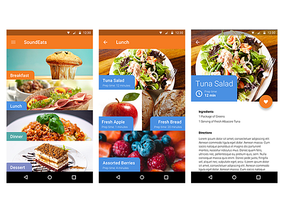 SoundEats Android App android app mobile ui ux