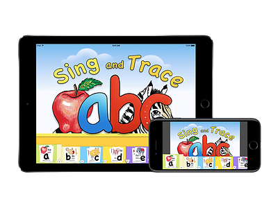 Sing and Trace eBook alphabet ebook ibooks illustration interactive kids