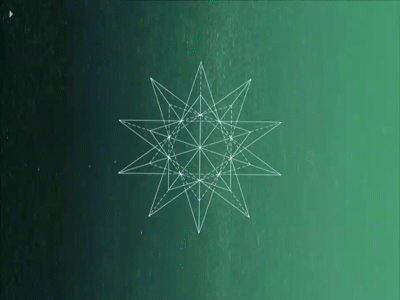 Weightless Endless abstract ambient green interactive star vector web app