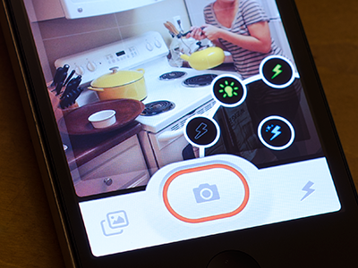 Take A Photo app camera clean iphone menu phone ui ux