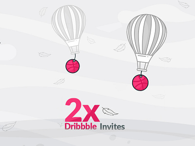 2x dribbble invites baloon draft dribbble invitation invite invites