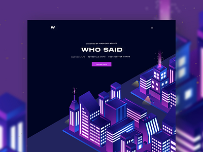 Who Said Events 2018 buildings electric festival isometric landing music neon neon city