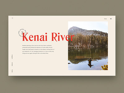 Kenai River article bekkers blog landing magazine minimal simple typography