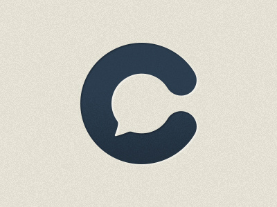 Caboh Logo Concept letter logo noise round simple speak bubble talk bubble tech