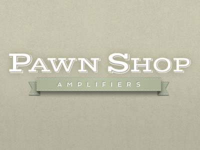 Pawn Shop Amplifiers amplifiers drop caps fender green header logo retro ribbon texture type treatment vintage web