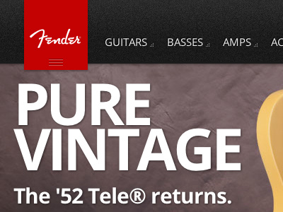 Fender.com design fender guitars interactive uiux web design web sites