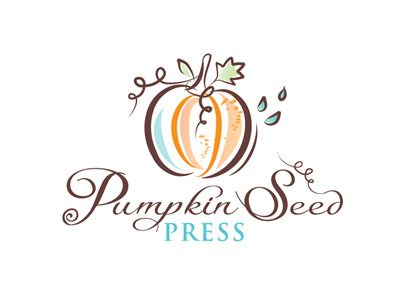 Pumpkin seed press illustration logo publishing pumpkin