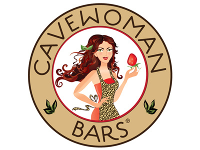 Cavewoman37 cave food logo natural woman