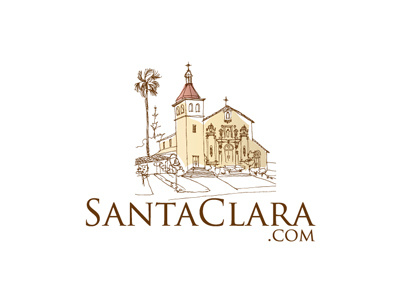 Santa Clara architecture illustration logo santa clara