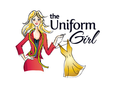 Uniform Girl clothing illustration logo sewing uniform woman