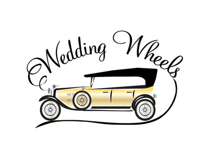 Wedding Wheels car illustration logo
