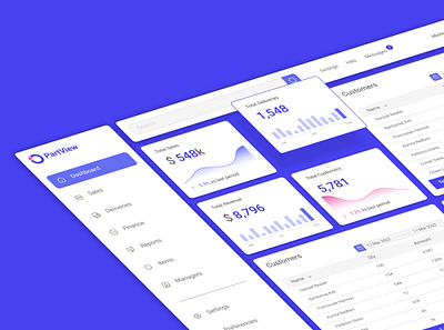 Blue Dashboard branding crm dashboard data design figma minimal ui uiux ux web design