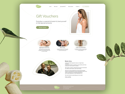 Bare beauty beauty branding design illustration redesign ui web design