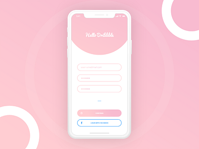 Hello Dribbble | Signup (01 shot) dailyui dribbble login signup