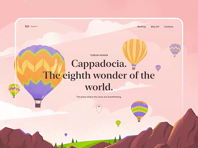 Cappadocia Tours Website aftereffects animation concept design illustration motion travel trip turkey ui ux vector website website design