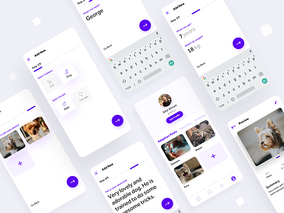 Cat and Dog Pet Adoption App adopt adoption animal animals app cat clean dog figma minimal pet ui user interface ux ux design