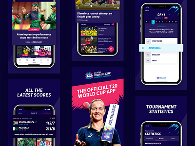 Women's T20 Cricket World Cup - App Store Screenshots app app store cricket design sport sports