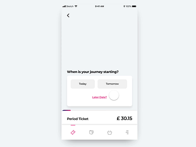 Ticket Booking Config animation app booking app clean design invision invision studio ios iphone light mobile sketch ticket app transport ui ui ux ux