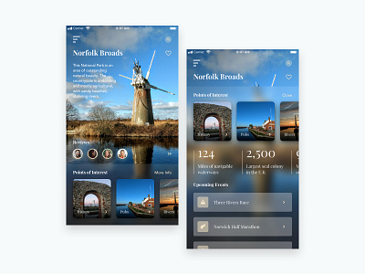 Norfolk Tourism App app background blur booking app clean design imagery iphone mobile norfolk photography sketch tourism tourist ui ui ux ux