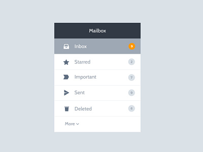 Mailbox UI android clean design illustrator mailbox mails ui ux