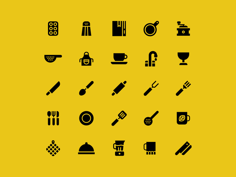 Kitchen Icons design gif iconpack icons illustrator kitchen my first gif photoshop vector