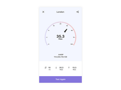 Speedtest UI clean design flat simple sketch speedtest ui user interface vector