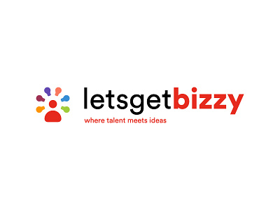 Letsgetbizzy Logo business clean entrepreneur illustrator inspiration inspirational talks logo logo design talent talks