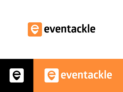 Eventackle - Logo Design brand branding events icon identity location logo logo design people social wordmark