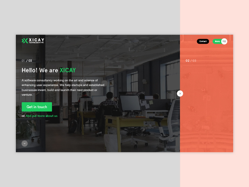 Landing Page ux ui modern responsive dark sliders website design landing page sketch web