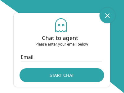 Chat box agent box bubble chat flyout modal popup