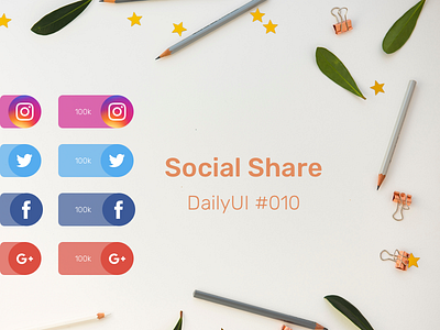 Social Share 010 challenge dailyui design social socialshare ui ux