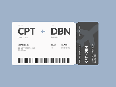 Boarding Pass 024 boardingpass challenge dailyui design pass ui ux