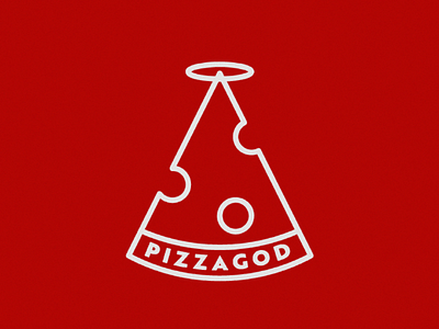 PizzaGod logo pizza brand design vector