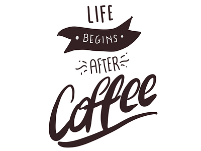 Coffee first coffee handwriting lettering life procreate typography