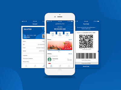 Mobile Banking App / E-wallet app bank bank account banking app design illustration mobile design scan ui ux design
