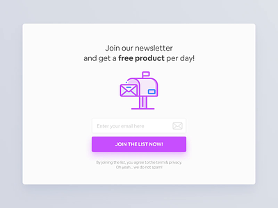 Newsletter UI Animation animation app design illustration interaction interface motion subscribe subscription typography ui ui design userinterface ux vector web website